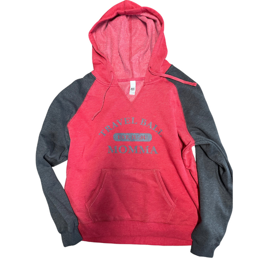 Travel Ball Mom Hoodie RED