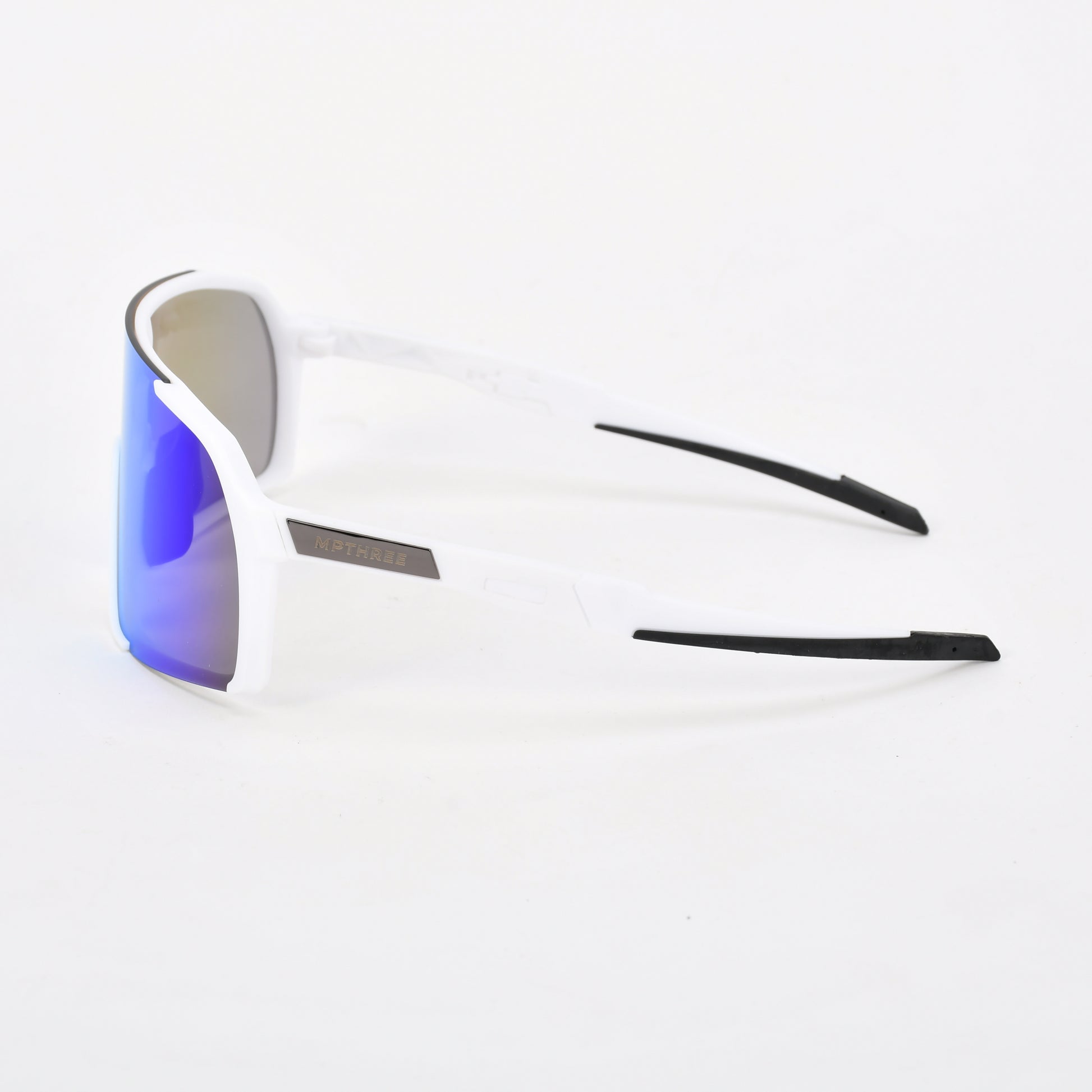 Bombz - (9U+) MPTHREE Shades Performance Sunglasses White/Blue Ice